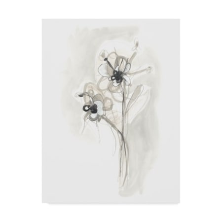 June Erica Vess 'Neutral Floral Gesture Vii' Canvas Art,14x19